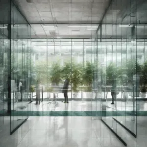 A high-quality, relevant image for an article about: Smart Glass Revolutionizing Sustainable Commerc