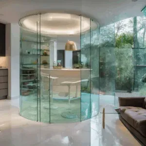 A high-quality, relevant image for an article about: Top 5 Benefits of Glass in Interior Design