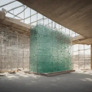 A high-quality, relevant image for an article about: Recyclable Glass in Sustainable Construction St