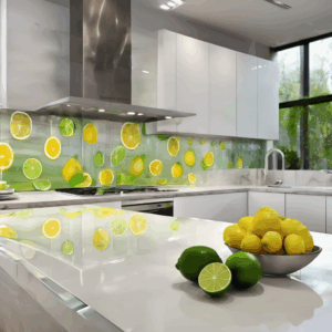 Citrus Fresh Glass Kitchen Backsplash Tile