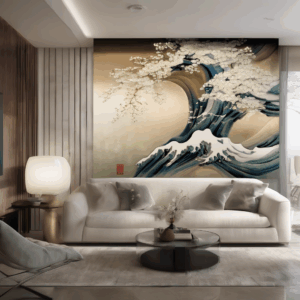 Japanese Zen Minimalist Glass Living Room Wall Art