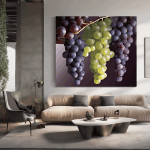 Vineyard Tuscany Charm Glass Living Room Wall Art