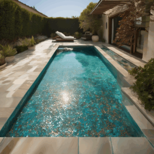 Fluid Art Dream Outdoor Plunge Pool Glass Mosaic