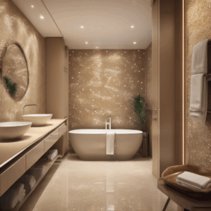 Warm Sand Dune Texture Mosaic Glass Mosaic Bathroom