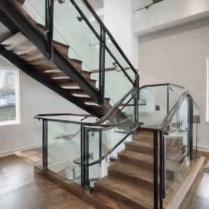 A high-quality, relevant image for an article about: Glass Railing Design Ideas for Modern Homes