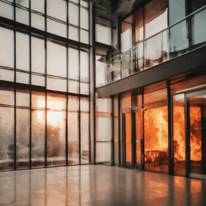 A high-quality, relevant image for an article about: Fire-Rated Glass: Ultimate Protection Against H