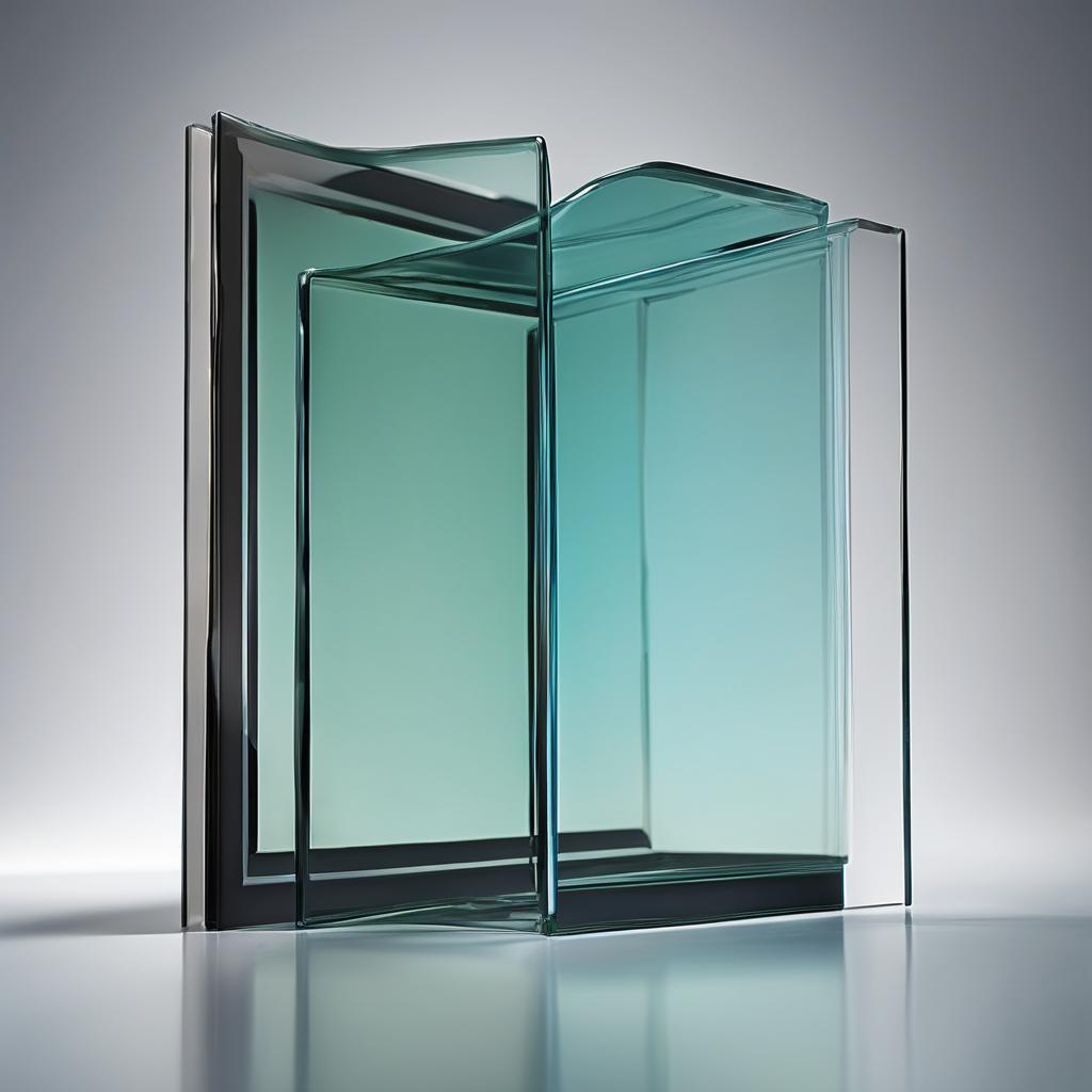 Close-up of 3mm tempered glass sheet edge, showcasing its precise thickness and polished quality.