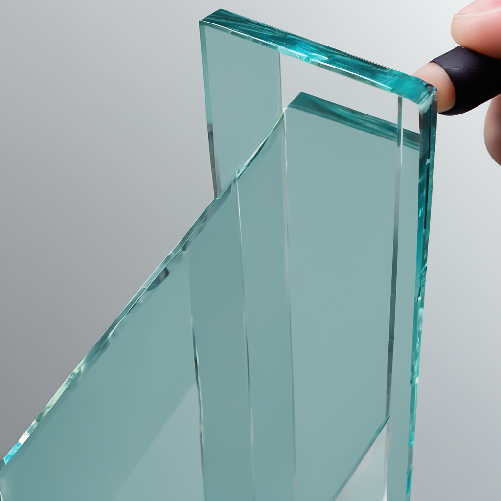 "Diagram showing 3mm tempered glass thickness specifications and tolerance standards for quality in design applications."