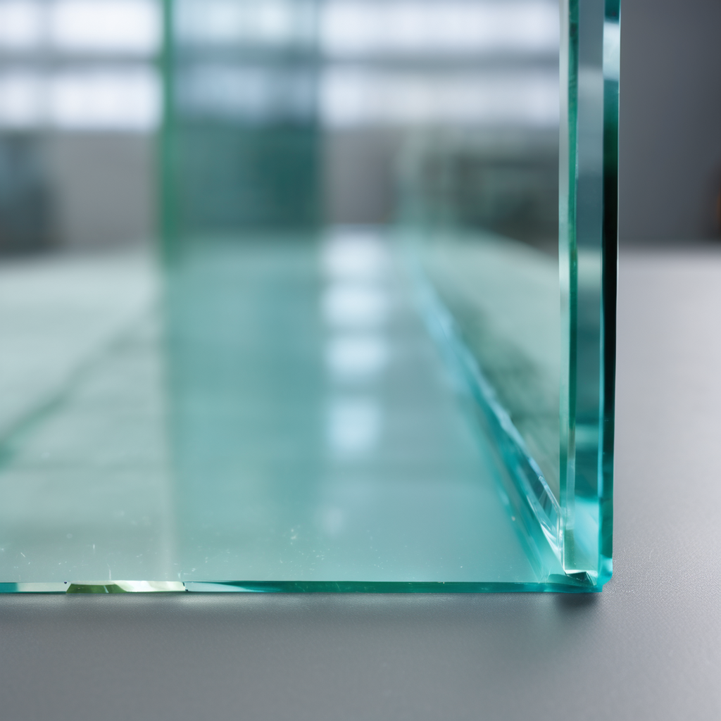 Close-up of 3mm toughened glass showcasing its clear surface, enhanced durability, and safety features compared to annealed g