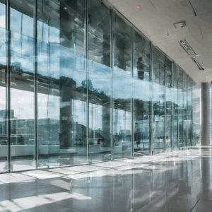 A high-quality, relevant image for an article about: Smart Glass Applications for Commercial Buildin