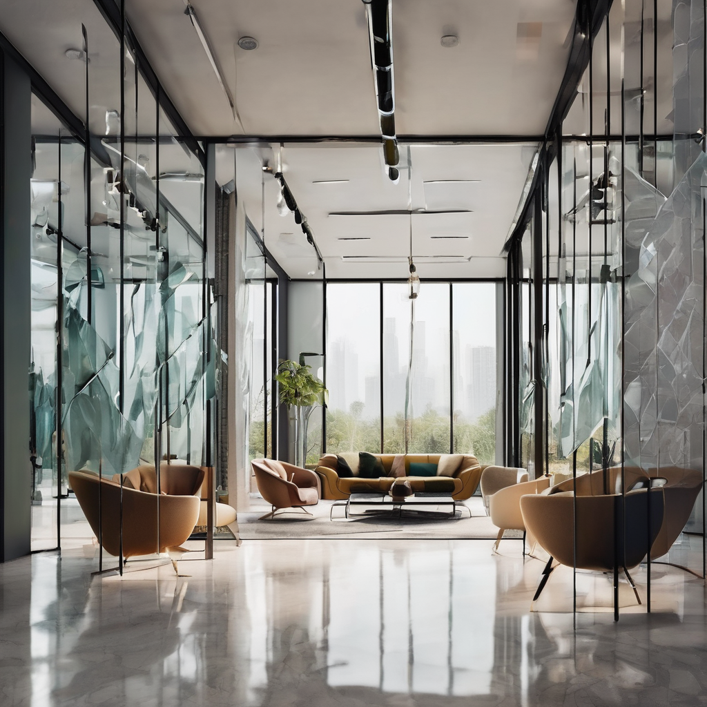 Graph showcasing annual profit tips for glass interior franchises in Bangalore with a modern design background.