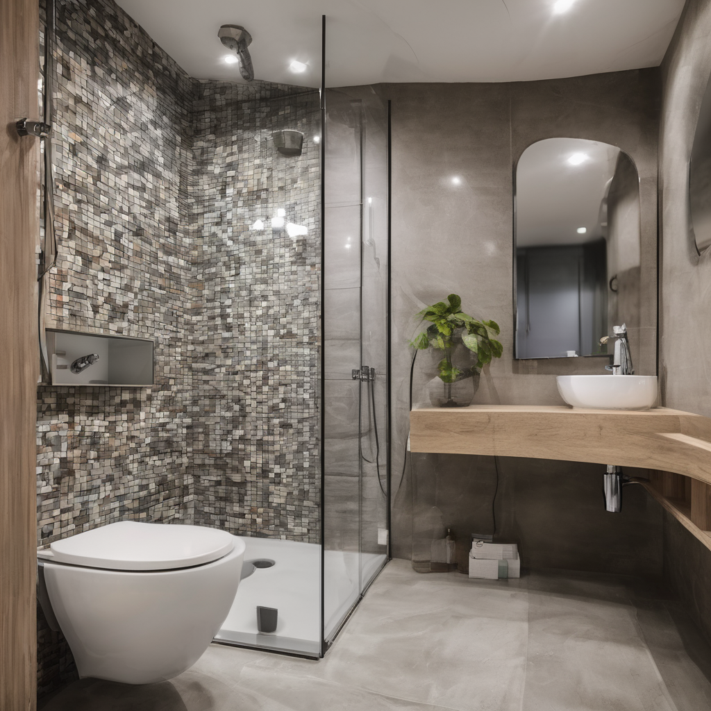 Clear, sleek glass partition installed in a bathroom bidet area, optimizing privacy and modern aesthetics.