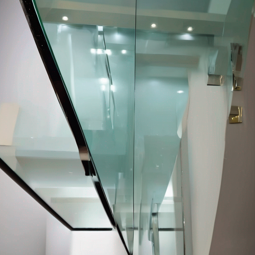 Close-up of edge grinding and polishing process on a 3mm toughened glass sheet in Bangalore, showcasing precision work.