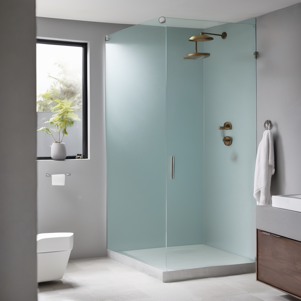 Split image showing a frosted glass panel on the left and a clear glass panel on the right, highlighting privacy differences.