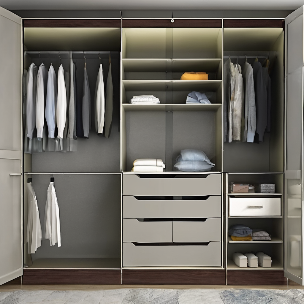 "Modern modular glass wardrobe in vibrant colors designed for stylish Bangalore interiors."