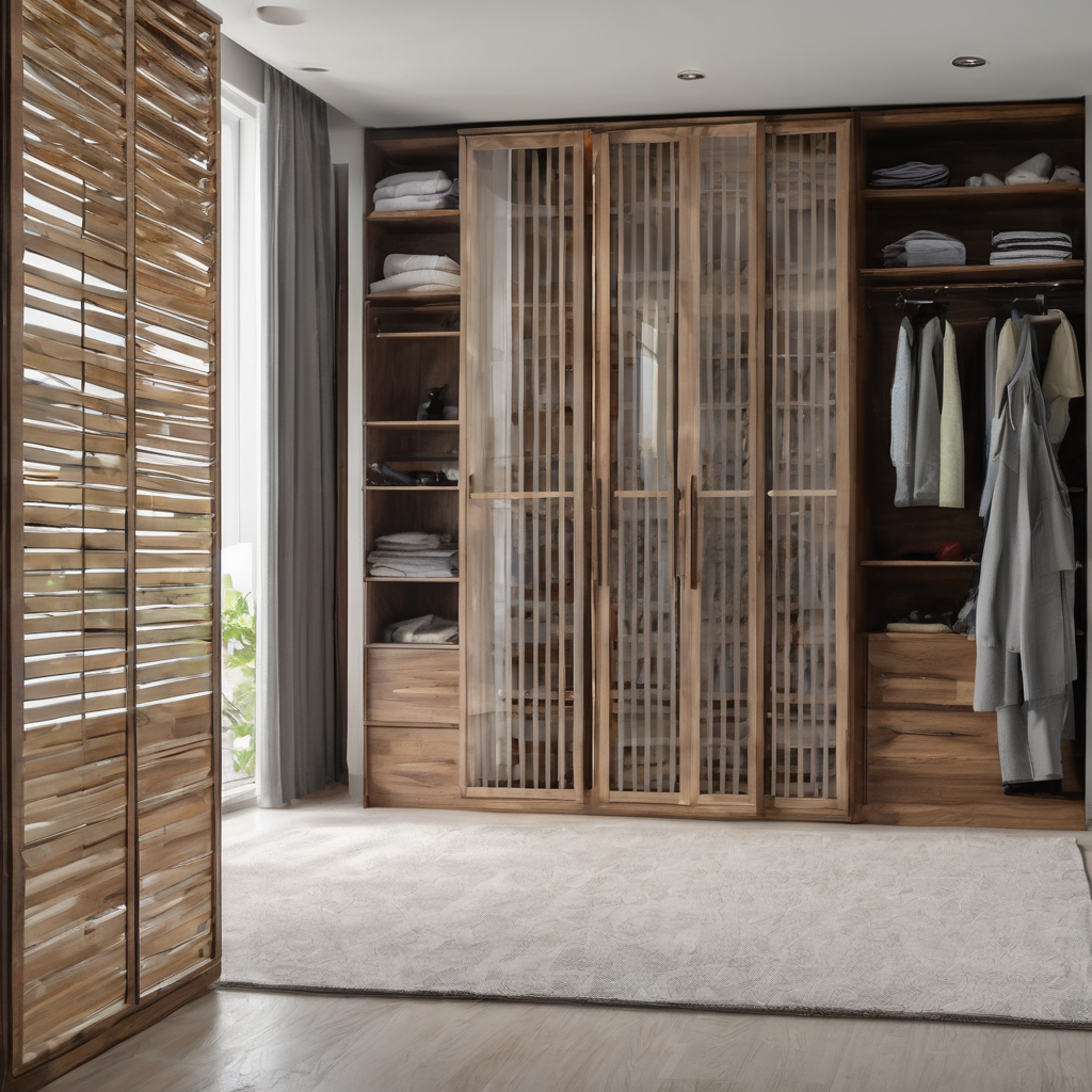 Sleek modular glass wardrobe shutters in a modern interior design, showcasing stylish, space-saving storage in Bangalore.
