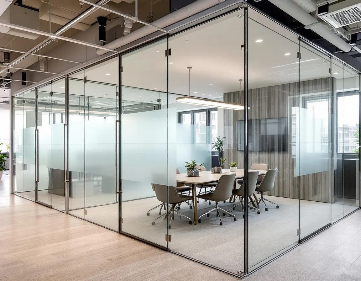 Whitefield Office with Frameless Glass Cabins